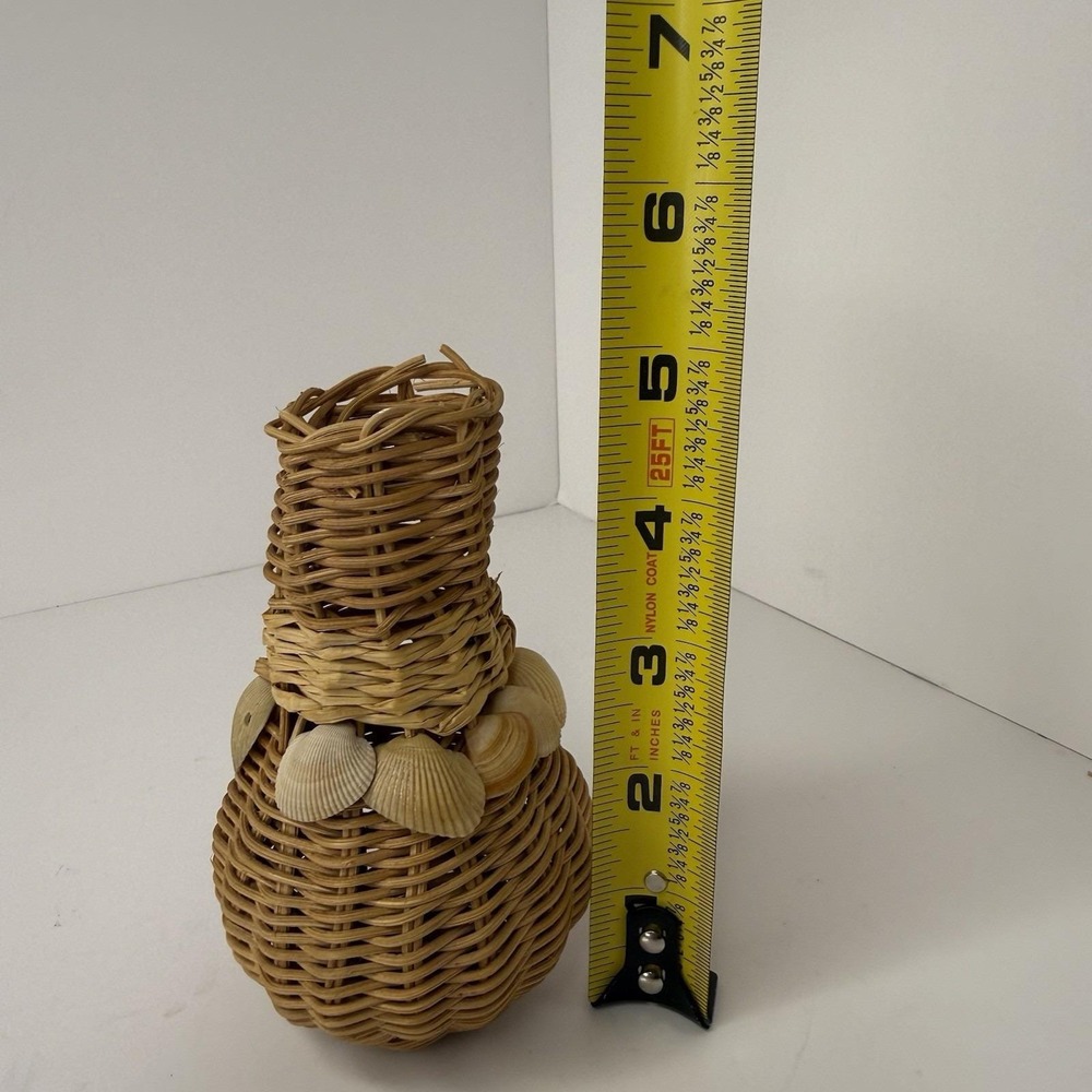 Lot of 6 Vintage Rattan,Wicker, Bamboo Handmade Baskets Boho Cottage Decor - Picture 8 of 16